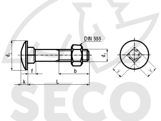ŠROUB M 8X40 ZINK DIN 603