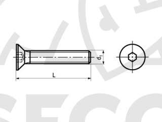 ŠROUB M 5X25 DIN7991 10.9ZINK